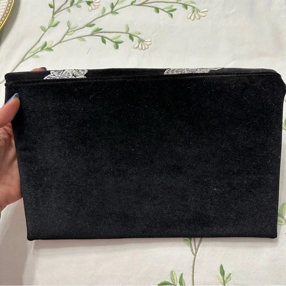 Ann Taylor Velvet Butterfly Envelope Clutch - Picture 2 of 3